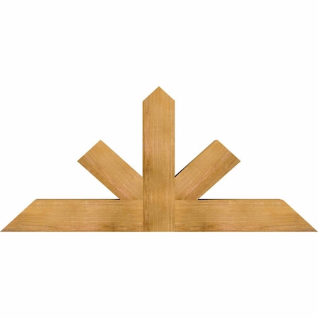 Ekena Millwork Saratoga Rough Sawn Timber Gable Bracket, Western Red Cedar, 60"W x 27"H x 6"D x 6"F, 11/12 Pitch GBW060X27X0606SAR00RWR